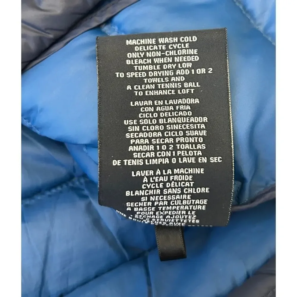 Tommy Hilfiger Men's Natural Down Packable Jacket Navy Size XL Nylon Lightweight